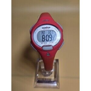Timex Ironman Triathlon Ladies' digital Watch. Pink bezel and band. New Battery